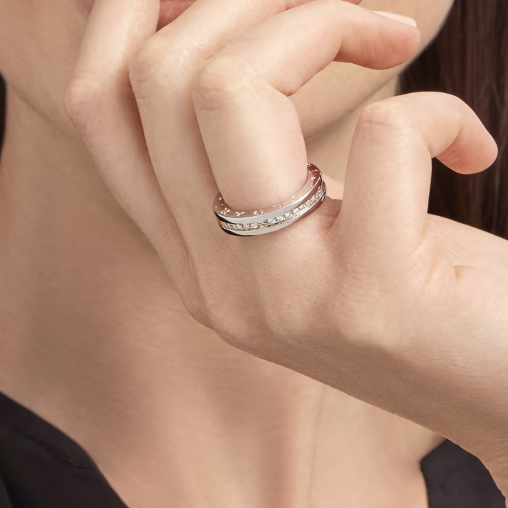 [⭐Hevara Jewelry]ZERO 1 ONE-BAND PAVED DIAMONDS ON THE SPIRAL RING