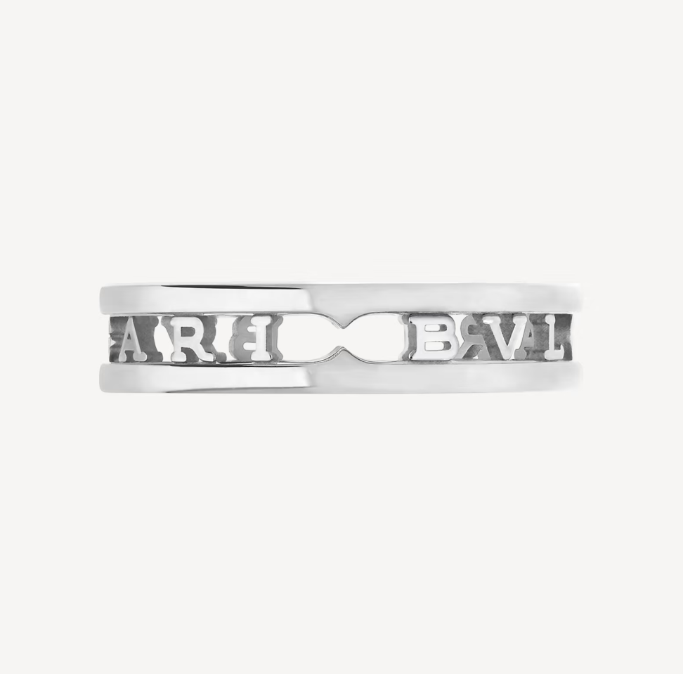 [⭐Hevara Jewelry]ZERO 1 ONE-BAND WITH OPENWORK LOGO SPIRAL RING