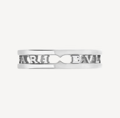 [⭐Hevara Jewelry]ZERO 1 ONE-BAND WITH OPENWORK LOGO SPIRAL RING