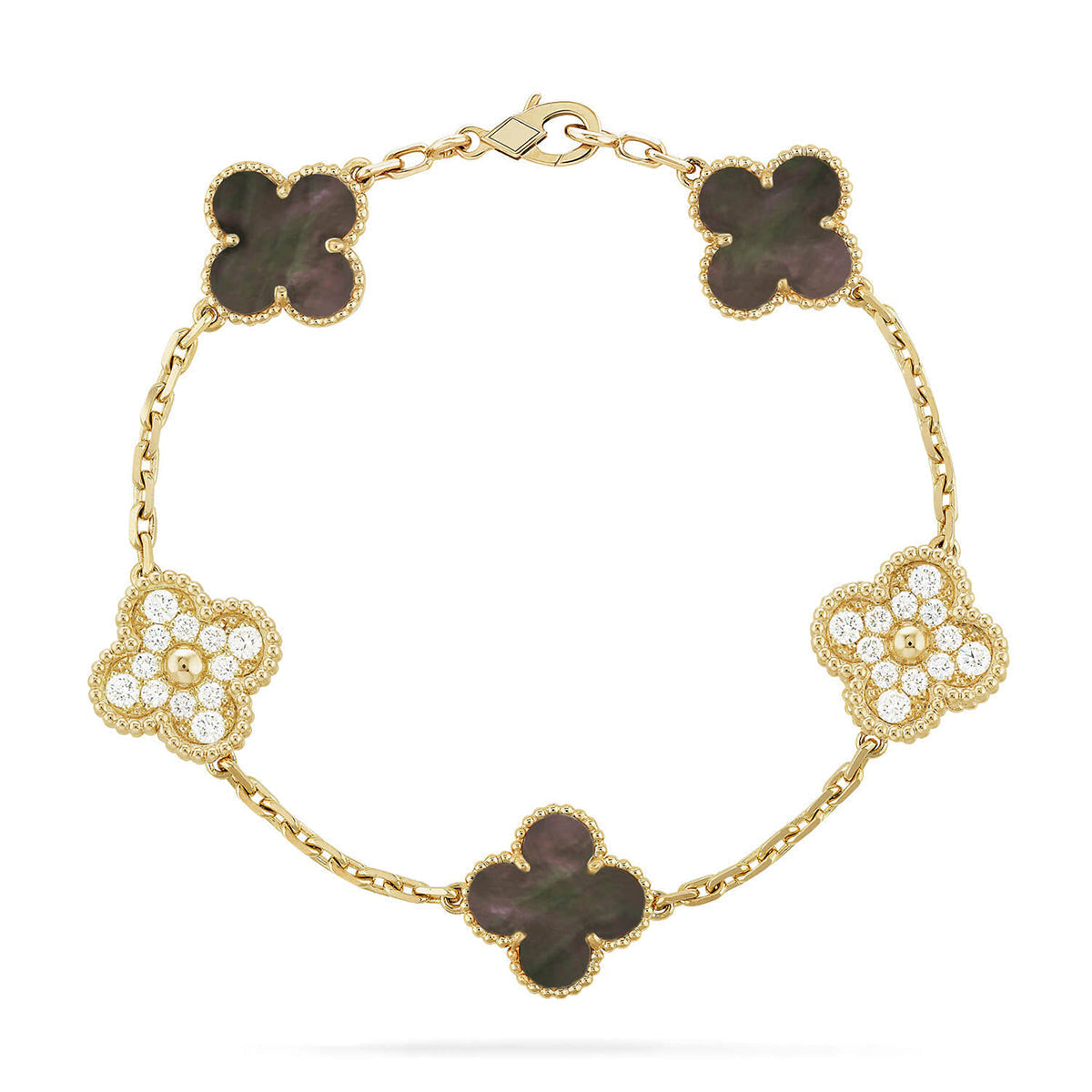 [⭐Hevara Jewelry] CLOVER 5 MOTIF GRAY MOP BRACELET COLLECTION