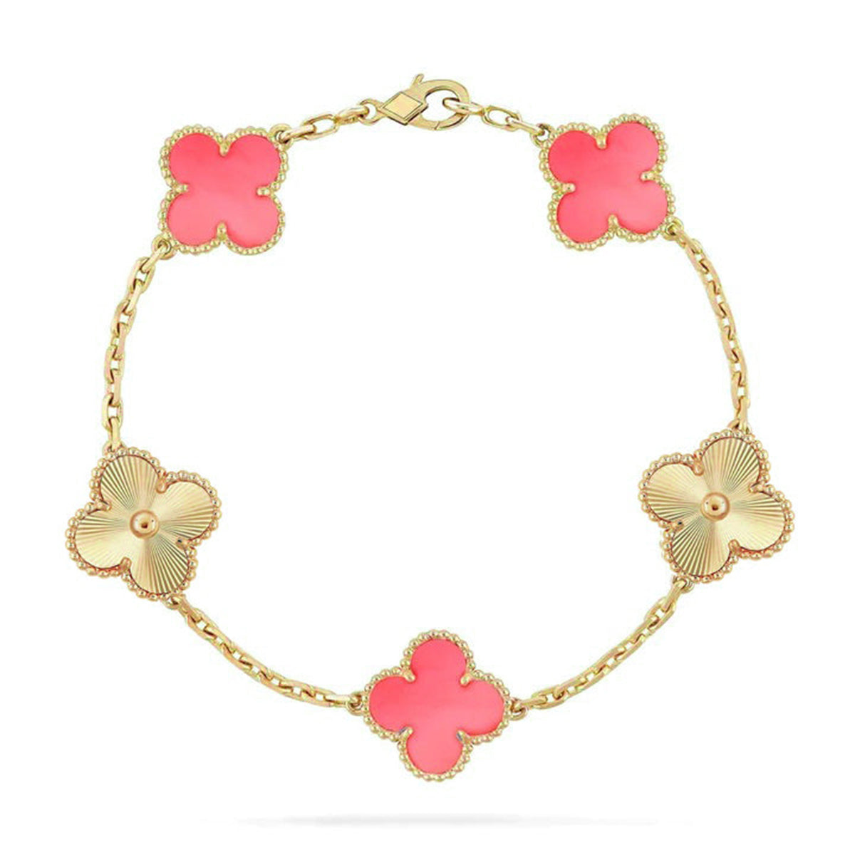 [⭐Hevara Jewelry] CLOVER 5 MOTIFS  PINK MOP BRACELET COLLECTION
