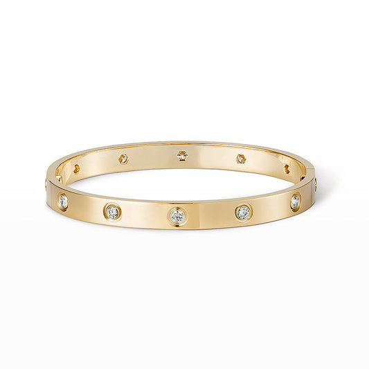 [⭐Hevara Jewelry]LOVE BRACELET 6.1MM 10 DIAMONDS
