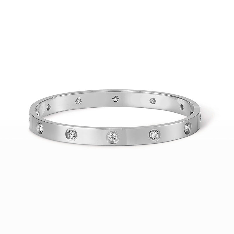 [⭐Hevara Jewelry]LOVE BRACELET 6.1MM 10 DIAMONDS