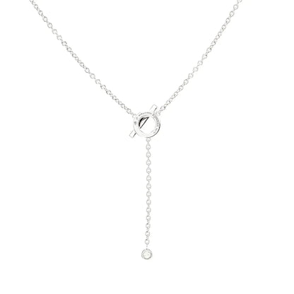 [⭐Hevara Jewelry]FINESSE SILVER DIAMOND NECKLACE