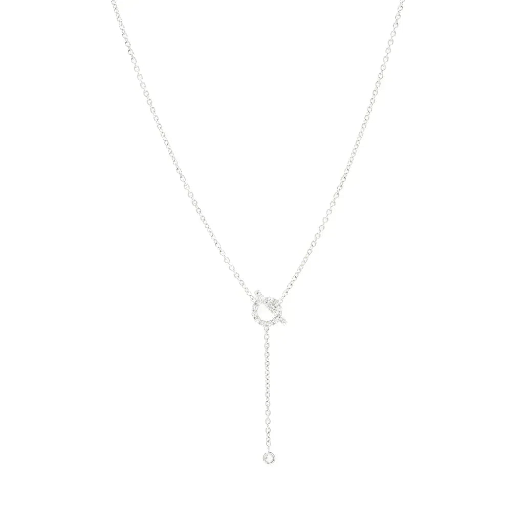 [⭐Hevara Jewelry]FINESSE SILVER DIAMOND NECKLACE