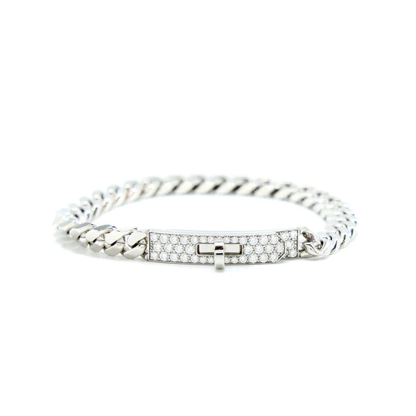 [⭐Hevara Jewelry]KELLY CHAIN SILVER DIAMOND BRACELET