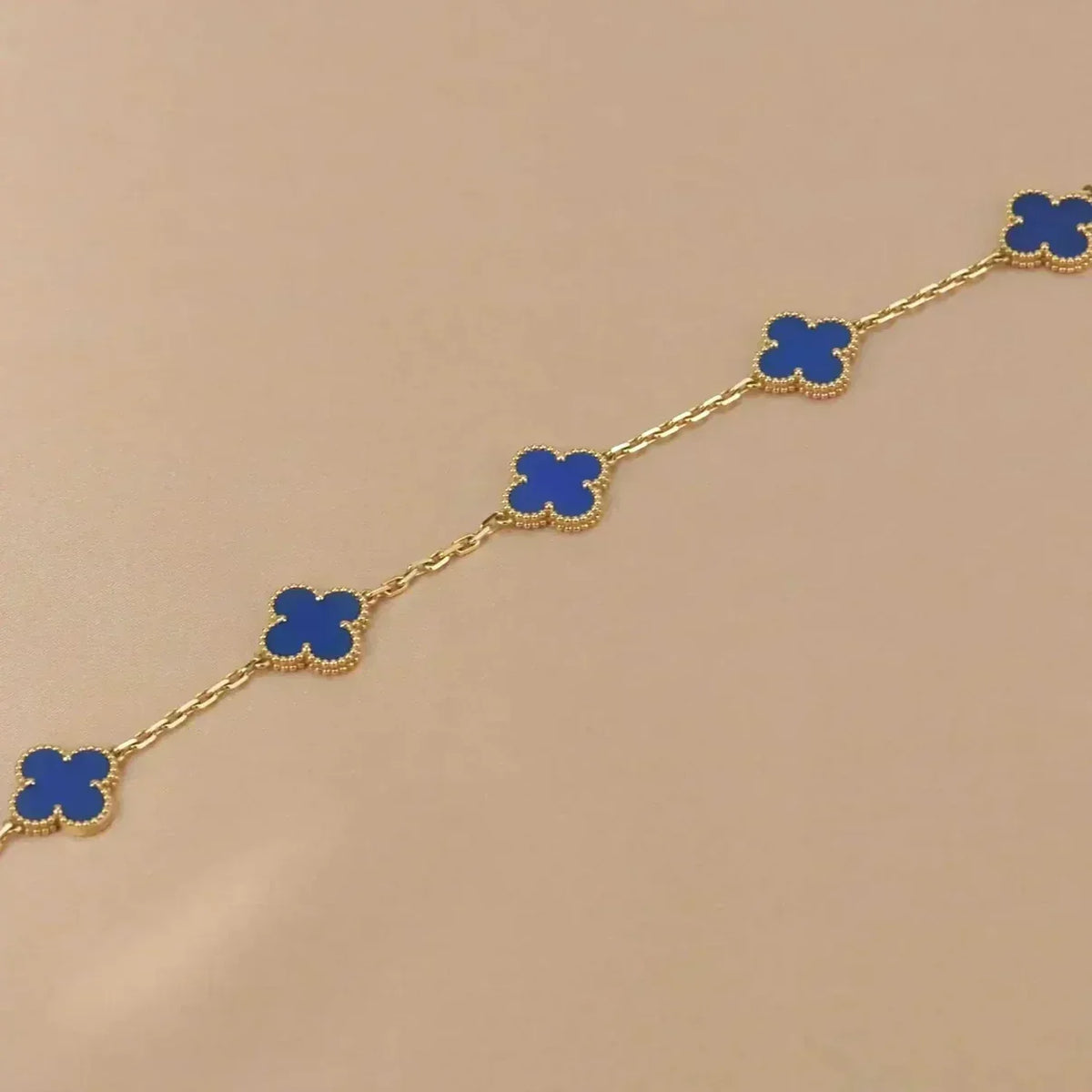 [⭐Hevara Jewelry] CLOVER 5 MOTIF BLUE AGATE BRACELET COLLECTION