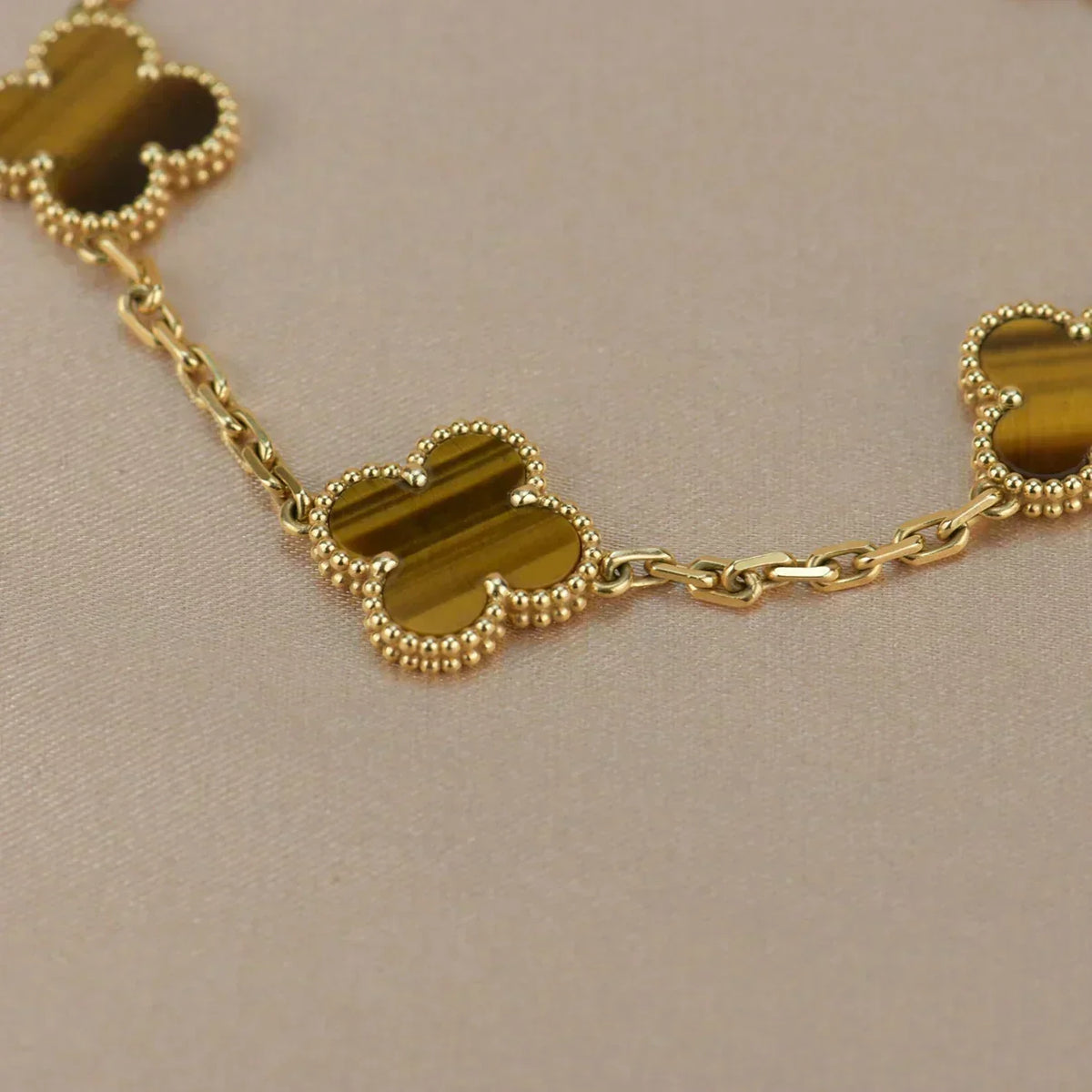 [⭐Hevara Jewelry] CLOVER 5 MOTIFS TIGER EYE BRACELET COLLECTION