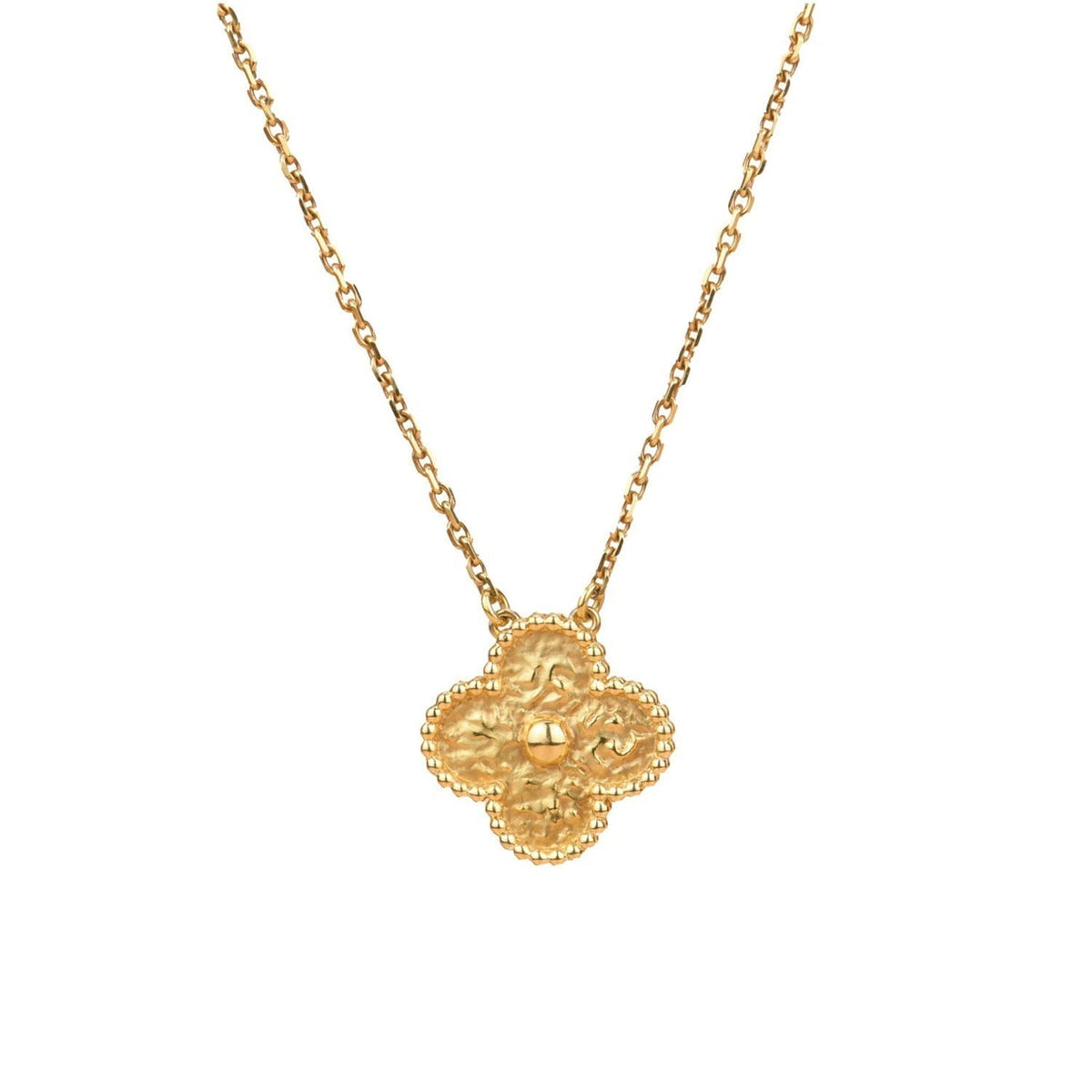 [⭐Hevara Jewelry]CLOVER 15MM  BRONZING NECKLACE