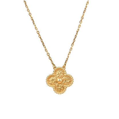 [⭐Hevara Jewelry]CLOVER 15MM  BRONZING NECKLACE