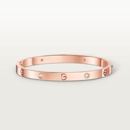[⭐Hevara Jewelry]LOVE BRACELET 4.8MM 4 DIAMONDS