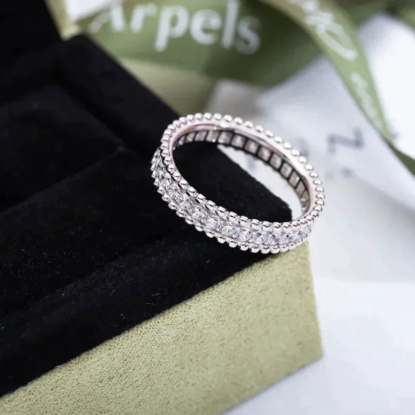 [⭐Hevara Jewelry]PERLEE DIAMOND SILVER RING
