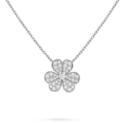 [⭐Hevara Jewelry]CLOVER DIAMOND NECKLACE SILVER