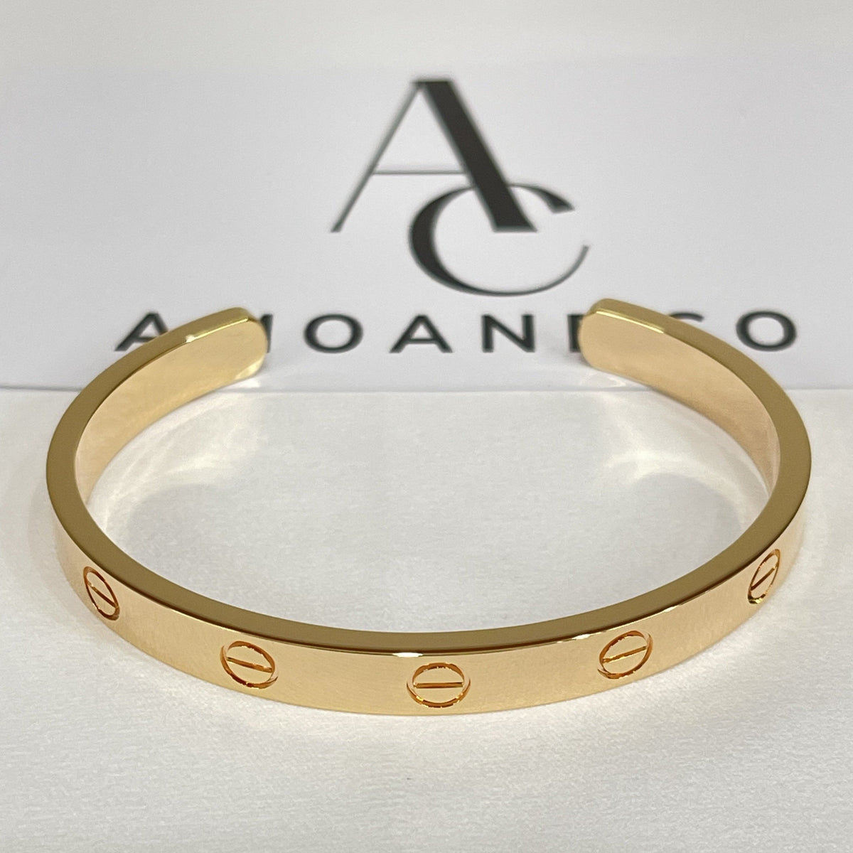 [⭐Hevara Jewelry]LOVE BRACELET 6.1MM OPEN CUFF