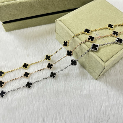 [⭐Hevara Jewelry]CLOVER 6 MOTIF  ONYXS BRACELET
