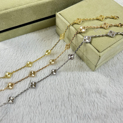 [⭐Hevara Jewelry]CLOVER 6 MOTIF DIAMOND BRACELET