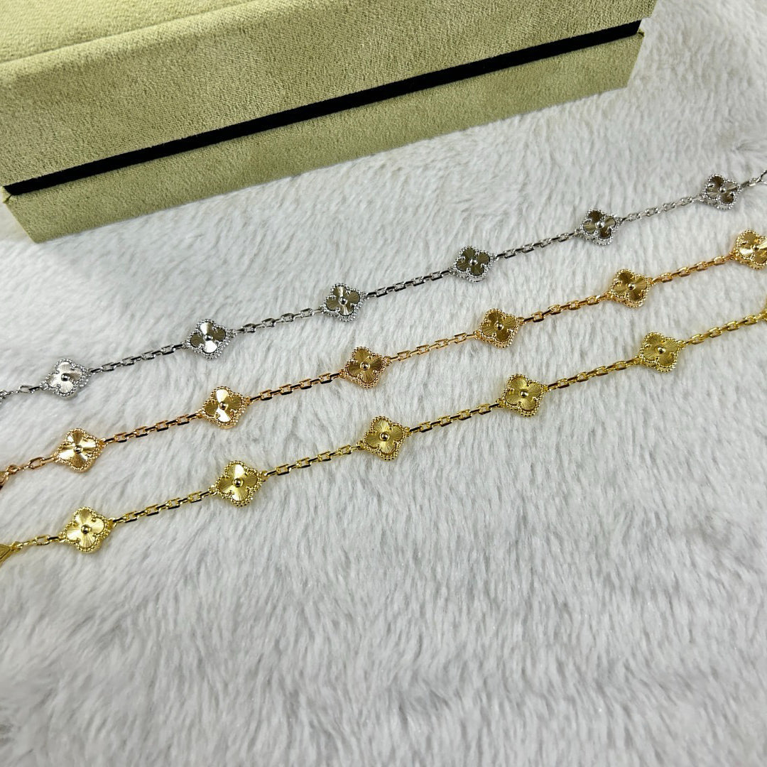 [⭐Hevara Jewelry]CLOVER 6 MOTIF DIAMOND BRACELET