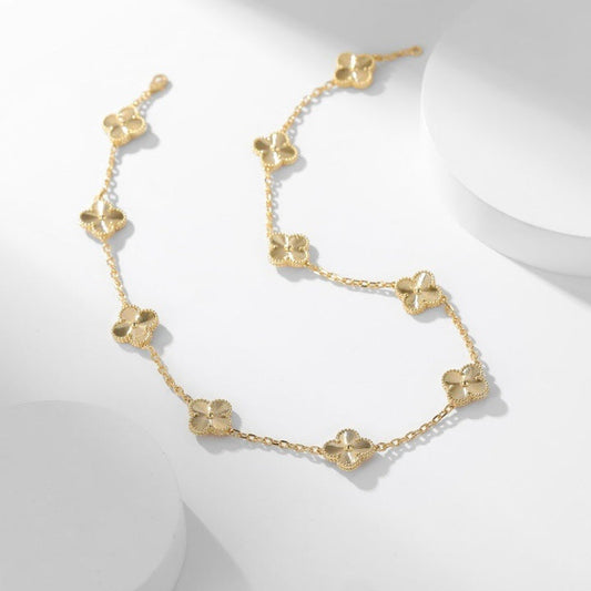 [⭐Hevara Jewelry]CLOVER 10 MOTIFS LASER NECKLACE