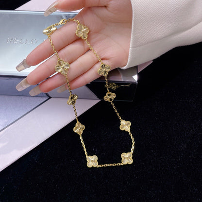 [⭐Hevara Jewelry]CLOVER 10 MOTIFS LASER NECKLACE