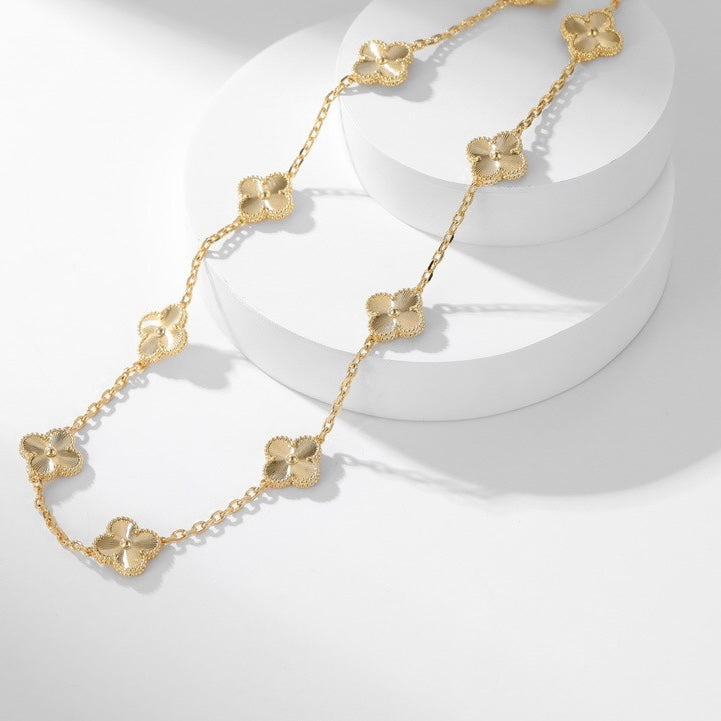 [⭐Hevara Jewelry]CLOVER 10 MOTIFS LASER NECKLACE