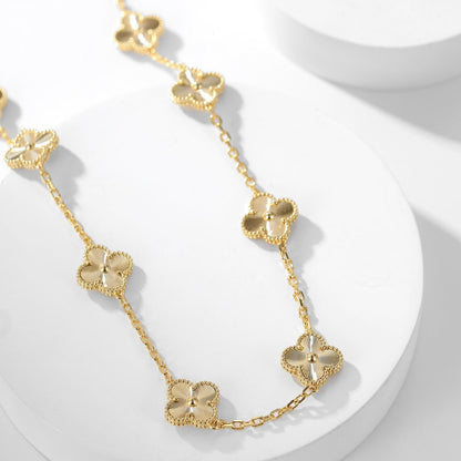 [⭐Hevara Jewelry]CLOVER 10 MOTIFS LASER NECKLACE