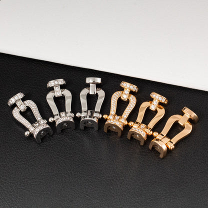 [⭐Hevara Jewelry]FORCE LARGE HORSESHOE HALF DIAMOND BRACELET ROSE GOLD