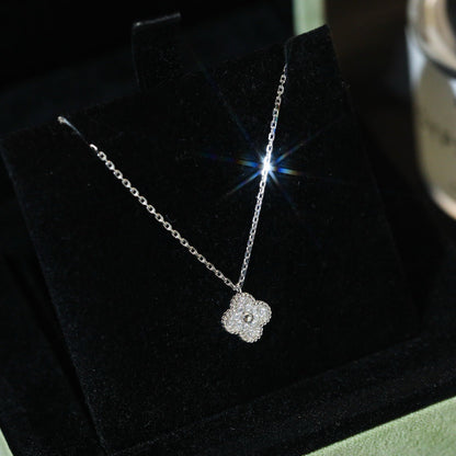 [⭐Hevara Jewelry]CLOVER MINI 9.5MM PENDANT DIAMOND NECKLACE