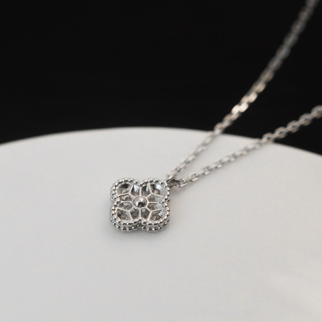 [⭐Hevara Jewelry]CLOVER MINI 9.5MM PENDANT DIAMOND NECKLACE
