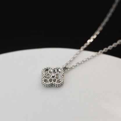 [⭐Hevara Jewelry]CLOVER MINI 9.5MM PENDANT DIAMOND NECKLACE