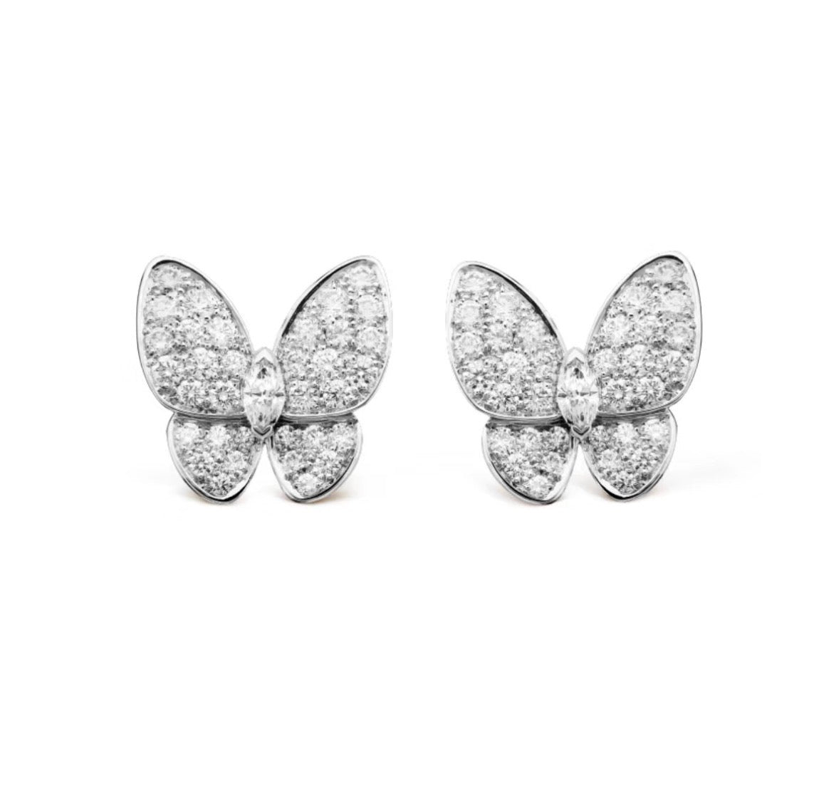 [⭐Hevara Jewelry]BUTTERFLY ALL DIAMOND EARRINGS