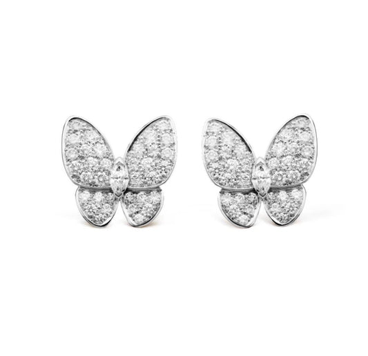 [⭐Hevara Jewelry]BUTTERFLY ALL DIAMOND EARRINGS