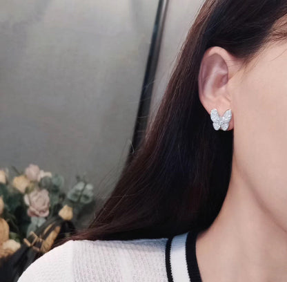 [⭐Hevara Jewelry]BUTTERFLY ALL DIAMOND EARRINGS