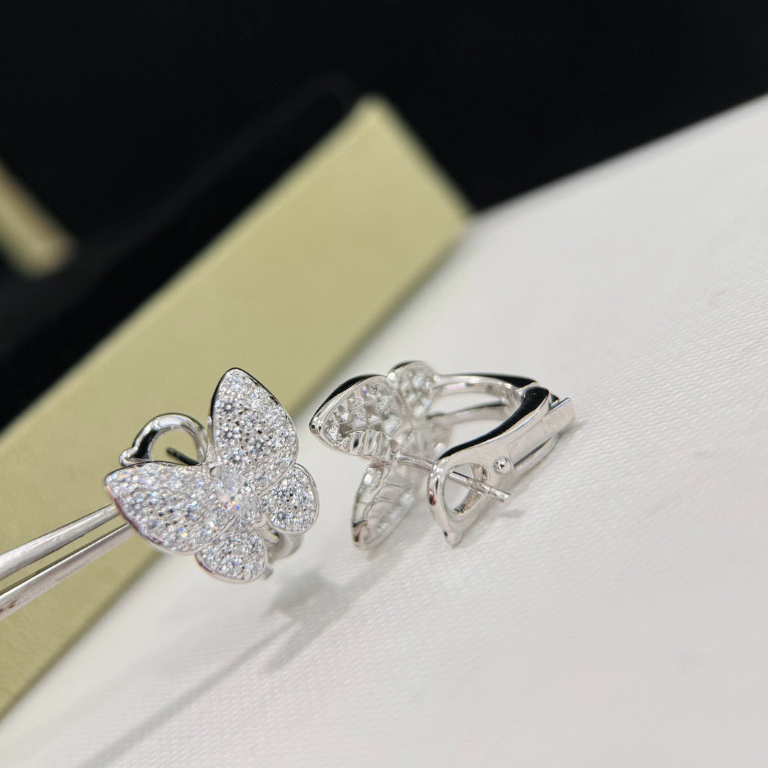 [⭐Hevara Jewelry]BUTTERFLY ALL DIAMOND EARRINGS
