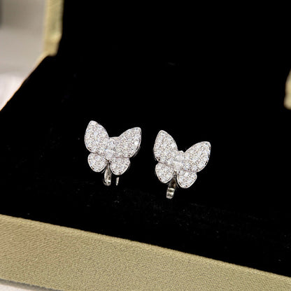 [⭐Hevara Jewelry]BUTTERFLY ALL DIAMOND EARRINGS