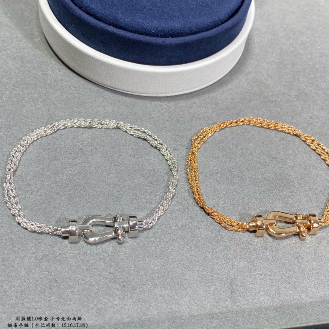 [⭐Hevara Jewelry]FORCE SMALL HORSESHOE  DIAMOND CHAIN ROPE BRACELET