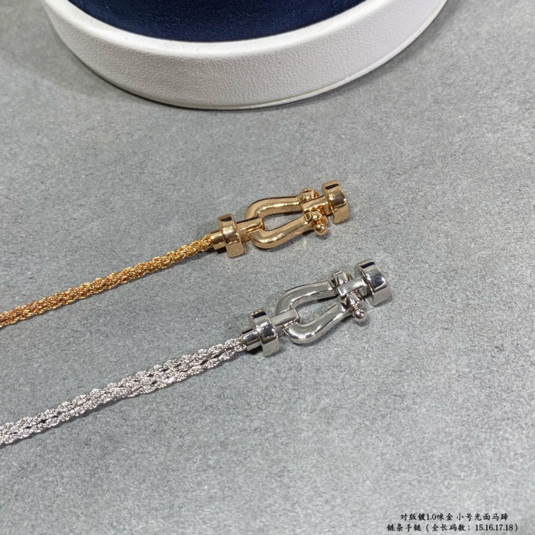 [⭐Hevara Jewelry]FORCE SMALL HORSESHOE  DIAMOND CHAIN ROPE BRACELET