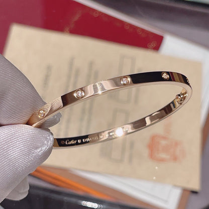 [⭐Hevara Jewelry]LOVE BRACELET 3.65MM 10 DIAMONDS