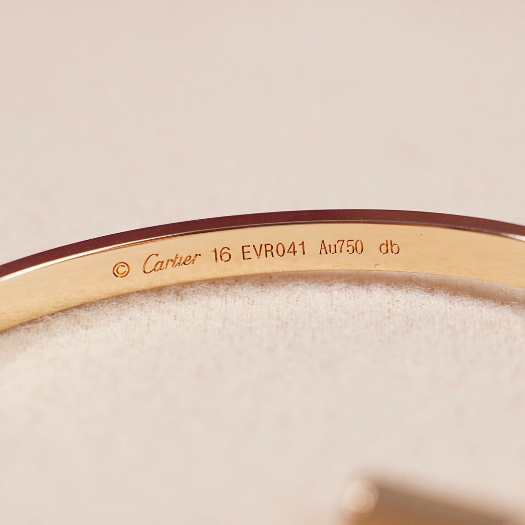 [⭐Hevara Jewelry]LOVE BRACELET 3.65MM 6 DIAMONDS