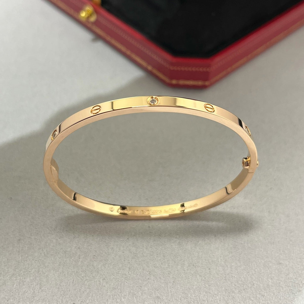 [⭐Hevara Jewelry]LOVE BRACELET 3.65MM 6 DIAMONDS