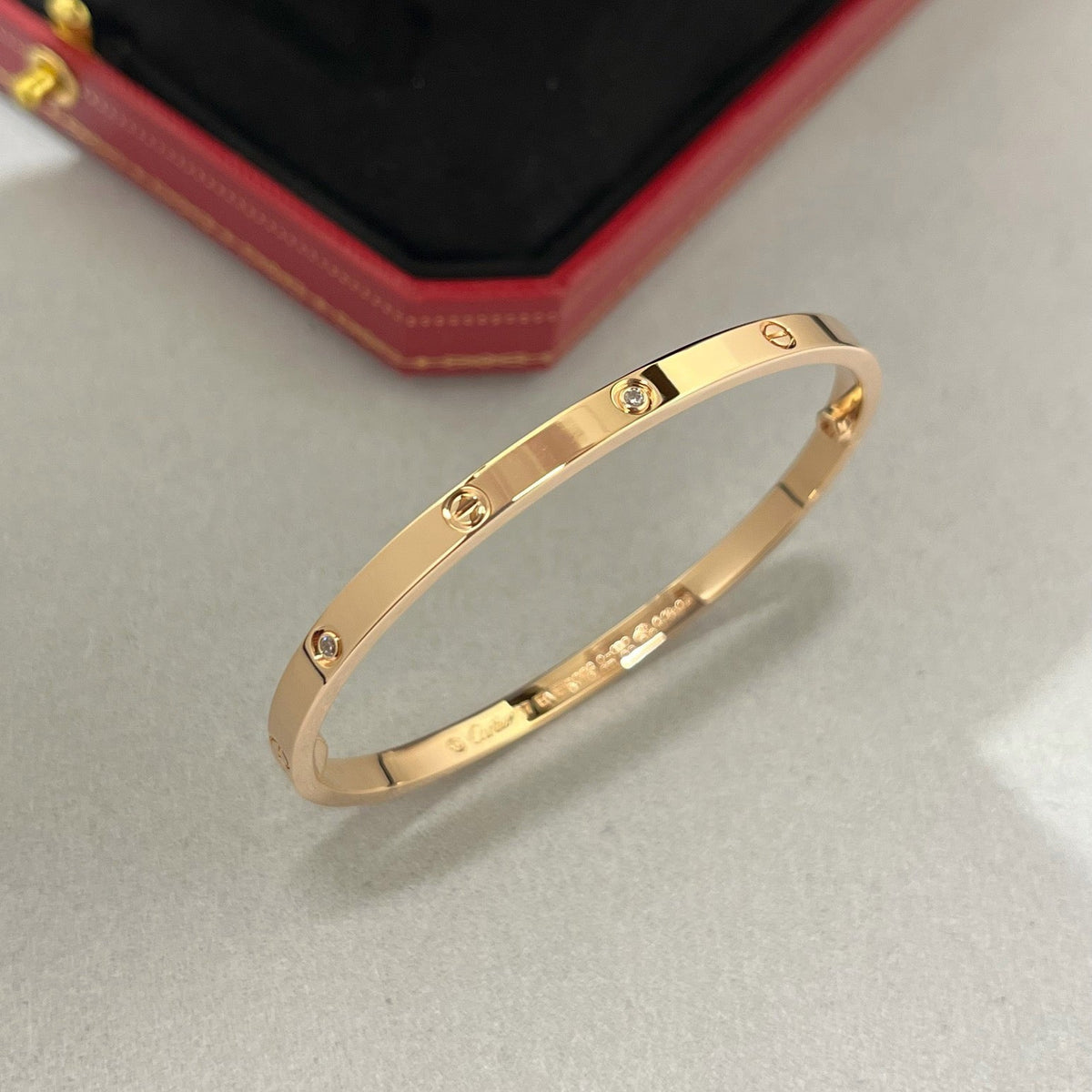 [⭐Hevara Jewelry]LOVE BRACELET 3.65MM 6 DIAMONDS