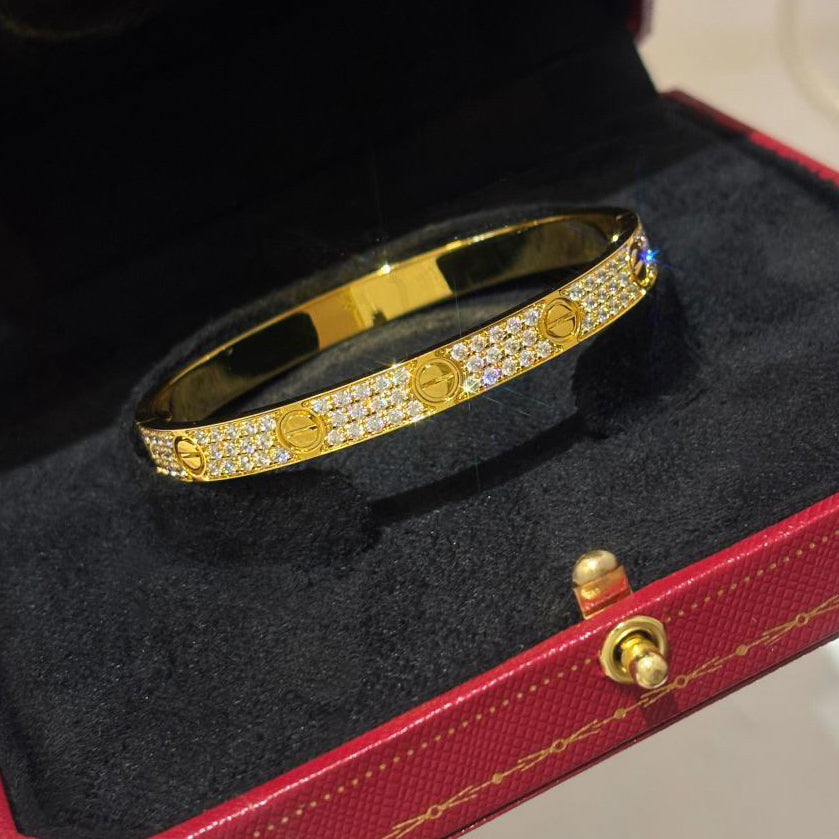 [⭐Hevara Jewelry]LOVE BRACELET 6.1MM DIAMOND-PAVED