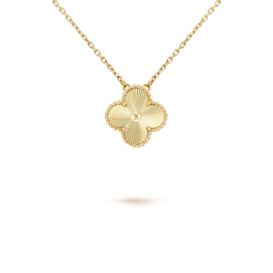 [⭐Hevara Jewelry]CLOVER 15MM LASER NECKLACE