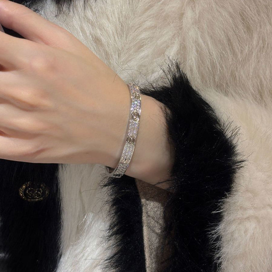 [⭐Hevara Jewelry]LOVE BRACELET 6.1MM DIAMOND-PAVED