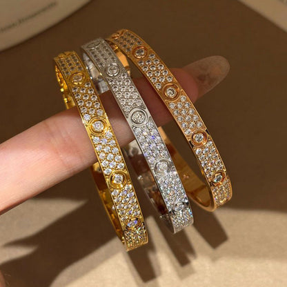 [⭐Hevara Jewelry]LOVE BRACELET 6.1MM DIAMOND-PAVED 10 BIG DIAMONDS