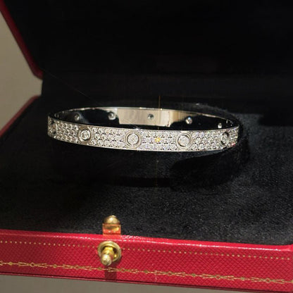 [⭐Hevara Jewelry]LOVE BRACELET 6.1MM DIAMOND-PAVED 10 BIG DIAMONDS