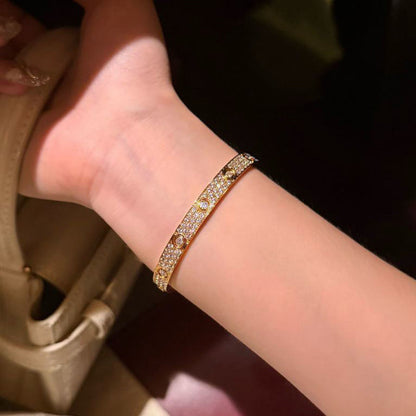 [⭐Hevara Jewelry]LOVE BRACELET 6.1MM DIAMOND-PAVED 10 BIG DIAMONDS