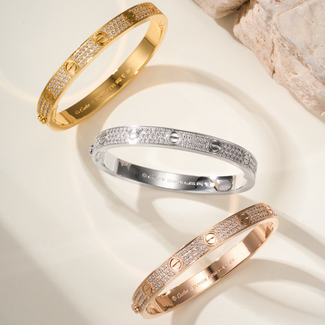 [⭐Hevara Jewelry]LOVE BRACELET 6.1MM DIAMOND-PAVED