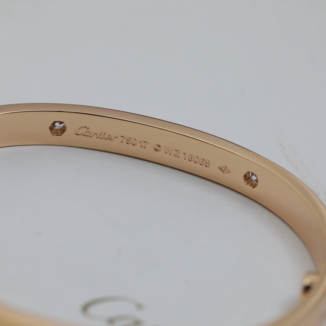 [⭐Hevara Jewelry]LOVE BRACELET 6.1MM 4 DIAMONDS