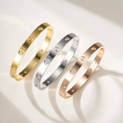 [⭐Hevara Jewelry]LOVE BRACELET 6.1MM 4 DIAMONDS