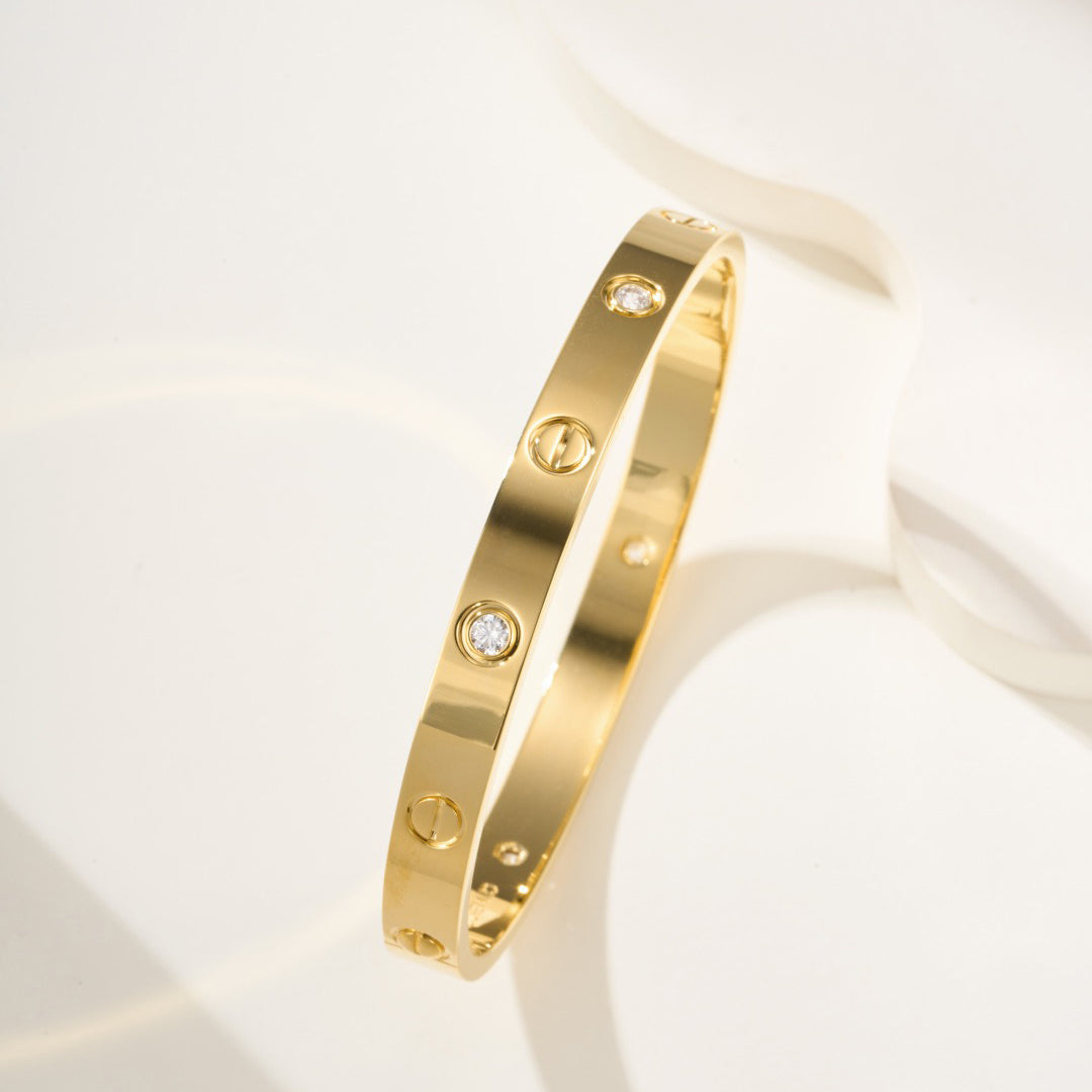 [⭐Hevara Jewelry]LOVE BRACELET 6.1MM 4 DIAMONDS